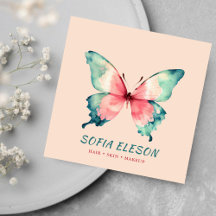 Blush Pink Elegante Wasserfarbe Schmetterling Schö