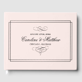 Blush Pink Elegante Wedding Guest Books Gästebuch