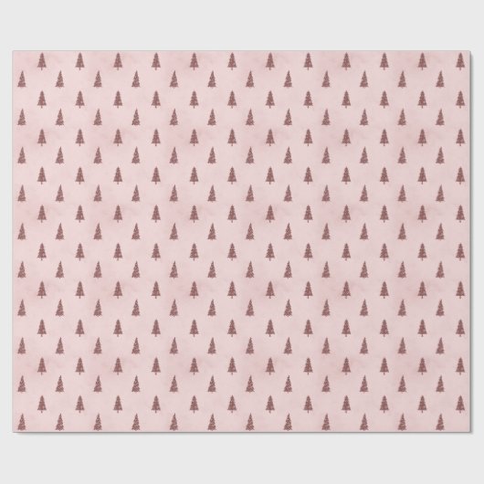 Blush Pink Elegante Weihnachtsbaumen Geschenk Geschenkpapier (Flach)