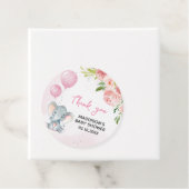 Blush Pink Elephant Baby Dusche Geschenkanhänger (Beispiel)