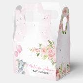 Blush Pink Elephant Baby Dusche Geschenkschachtel (Geöffnet)