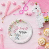Blush Pink Elephant Baby Dusche Pappteller (Party)