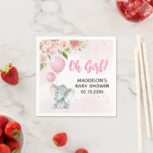 Blush Pink Elephant Baby Dusche Serviette (Beispiel)