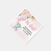 Blush Pink Elephant Baby Dusche Serviette (Ecke)