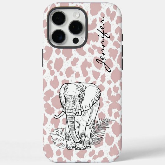 Blush Pink Elephant iPhone Case-Mate iPhone Hülle (Rückseite)