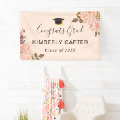 Blush Pink English Rose Graduate Party Banner (Insitu)