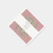 Blush Pink Eucalyptus Together Forever Wedding  Serviette (Ecke)