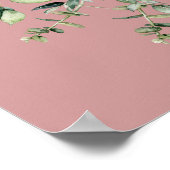 Blush Pink Eucalyptus Wedding Welcome  Poster (Ecke)