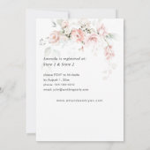 Blush Pink & Eukalyptus Brautparty Einladung (Rückseite)