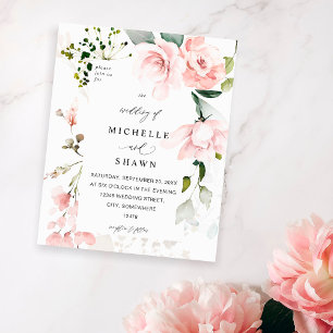 Blush Pink & Eukalyptus Floral Wedding 2 Flyer