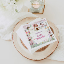 Blush Pink Fairy Baby Girl Dusche Blumenwald