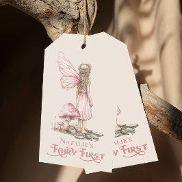 Blush Pink Fairy Erste Geburtstagsparty Personalis Geschenkanhänger