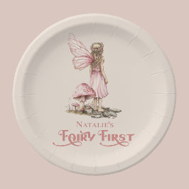 Blush Pink Fairy Erste Geburtstagsparty Personalis Pappteller