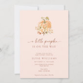 Blush Pink Fall ein wenig Pumpkin Baby Dusche Einladung (Vorderseite)