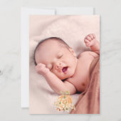 Blush Pink Fall ein wenig Pumpkin ersten Geburtsta Einladung (Rückseite)