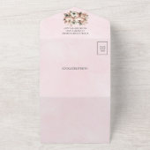 Blush Pink Fall Pumpkin All in One Baby Dusche Einladung (Außenbereich)