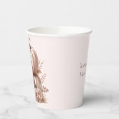 Blush Pink Fall Pumpkin Baby Duschbecher Pappbecher (Links)