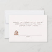 Blush Pink Fall Pumpkin Diaper Tombola Dankeskarte (Rückseite)