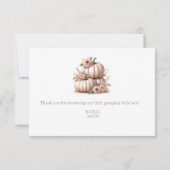 Blush Pink Fall Pumpkin Highland Kuh Danke (Rückseite)