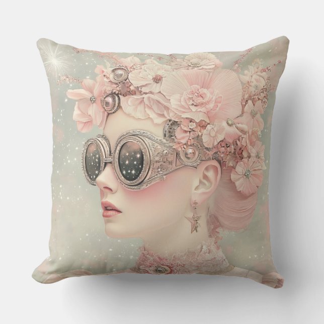 Blush Pink Fantasy Woman Kissen (Vorderseite)