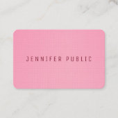 Blush Pink Farbe Elegant Luxus Modernes Template Visitenkarte (Vorderseite)