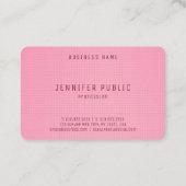 Blush Pink Farbe Elegant Luxus Modernes Template Visitenkarte (Rückseite)