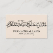 Blush Pink Farm Animal Watch Veterinary Visitenkarte (Vorderseite)