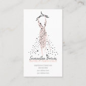 Blush pink Fashion Dress on Hanger Visitenkarte (Rückseite)