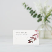 BLUSH PINK FAUNA WATERCOLOR BRACELET DISPLAY LOGO VISITENKARTE (Stehend Vorderseite)