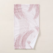 Blush Pink Feather Palm Bliss 1 Badhandtuch Set (Handtuch)