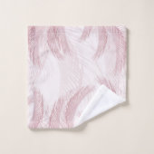 Blush Pink Feather Palm Bliss 1 Badhandtuch Set (Waschlappen)