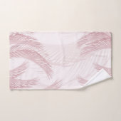 Blush Pink Feather Palm Bliss 1 Badhandtuch Set (Handtuch)