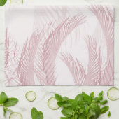 Blush Pink Feather Palm Bliss 1 Geschirrtuch (Gefaltet)