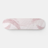 Blush Pink Feather Palm Bliss 1 Skateboard (Horizontal)