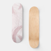 Blush Pink Feather Palm Bliss 1 Skateboard (Vorderseite)