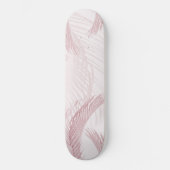 Blush Pink Feather Palm Bliss 1 Skateboard (Vorderseite)