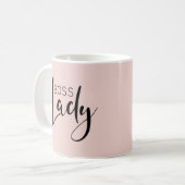 Blush Pink Feminine Boss Lady Kaffeetasse (Vorderseite Links)