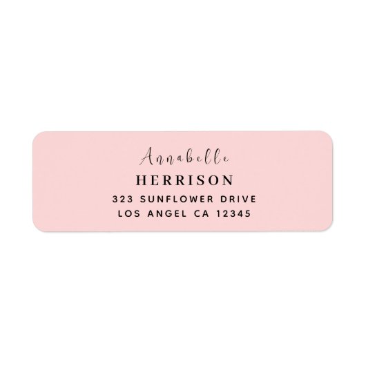 Blush Pink Feminine Monogram Design (Vorne)