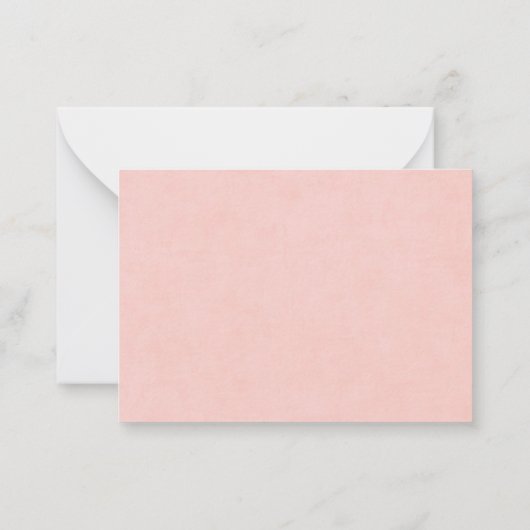 Blush Pink Feminine Personalisierter Name Mitteilungskarte (Rückseite)