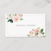 Blush Pink Feminine Visitenkarte (Vorderseite)