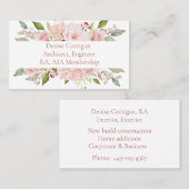 Blush Pink Feminine Visitenkarte (Vorne/Hinten)