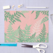 Blush Pink Fern Leaf Botanical Sage Green Modern Seidenpapier (Handwerk)