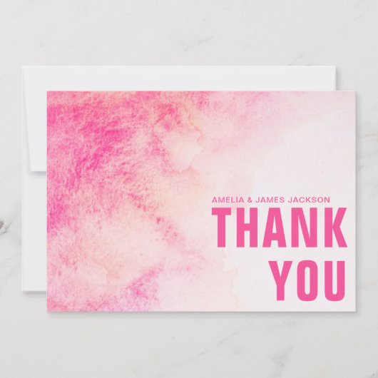 Blush Pink Fett Typografie Dusty Rose Wasserfarbe (Vorderseite)