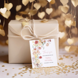 Blush Pink Floral 60. Geburtstag Geschenkanhänger