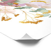 Blush Pink Floral 70. Geburtstag Willkommen Poster (Ecke)