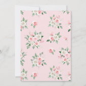 Blush Pink Floral Anand Karaj Punjabi Sikh Wedding Einladung (Rückseite)