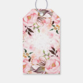 Blush Pink Floral Aquarell Geschenkanhänger (Rückseite)