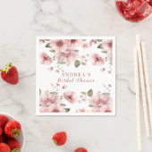 Blush Pink Floral Aquarell Serviette (Beispiel)