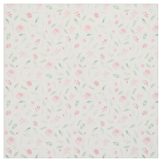 Blush Pink Floral Aquarell Stoff (Muster)