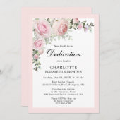 Blush Pink Floral Aquarellfarben Einladung (Vorne/Hinten)